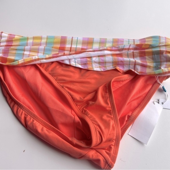 BLEU BY ROD BEATTIE Hip To Be Square Sarong Hipster Bikini Bottoms  New 12 coral - Picture 5 of 7